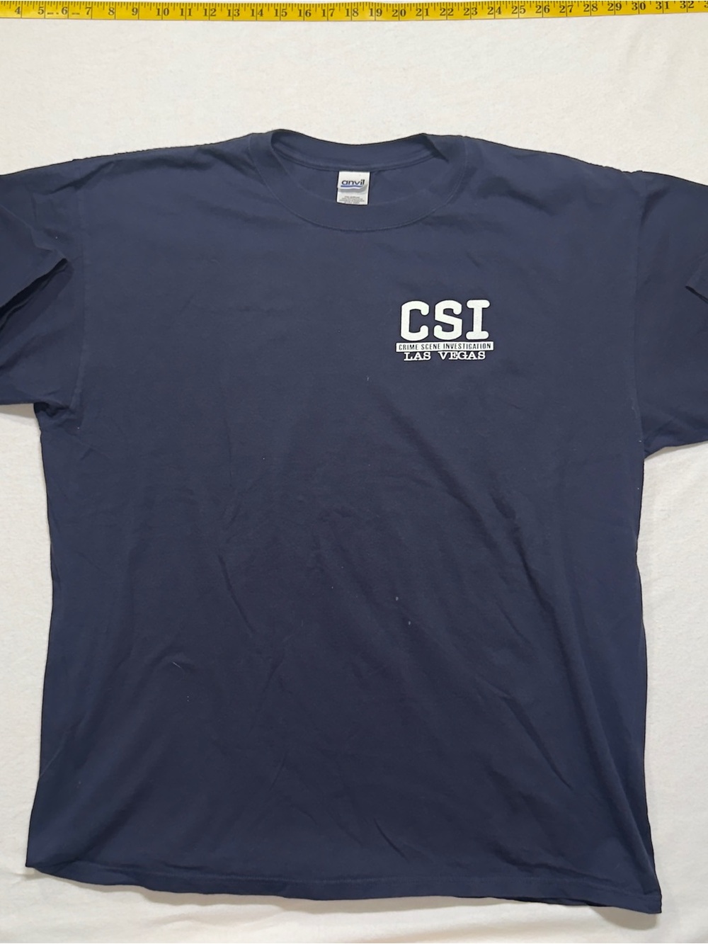 Vintag CSI Las Vegas Navy Graphic Tee - Anvil